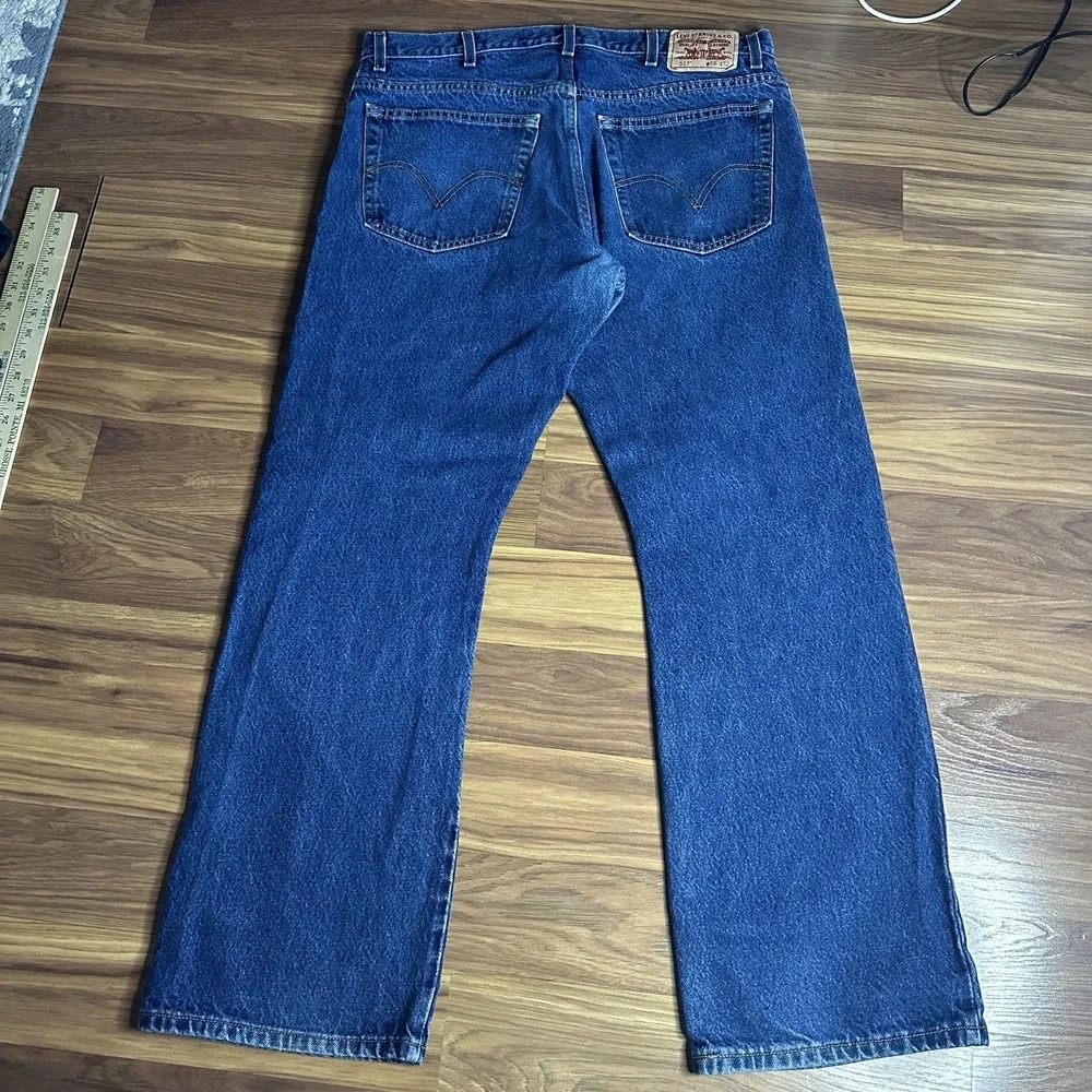 Vintage Y2K Levis 517 Bootcut Jeans Mens 38x32 Dark Wash Red Tab Western Cowboy